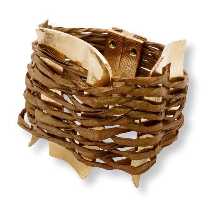 Marilia Capisani Gold Trapez nachhaltiges Papierarmband