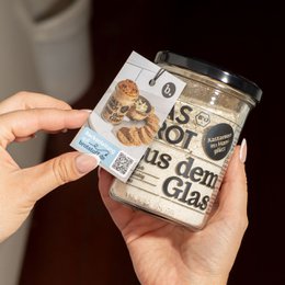Bio-bread baking mix in the glass "Chestnuts in the Hanfglück" (200 g)