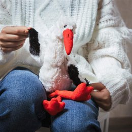 Cicogna di peluche Marius - animale di pezza