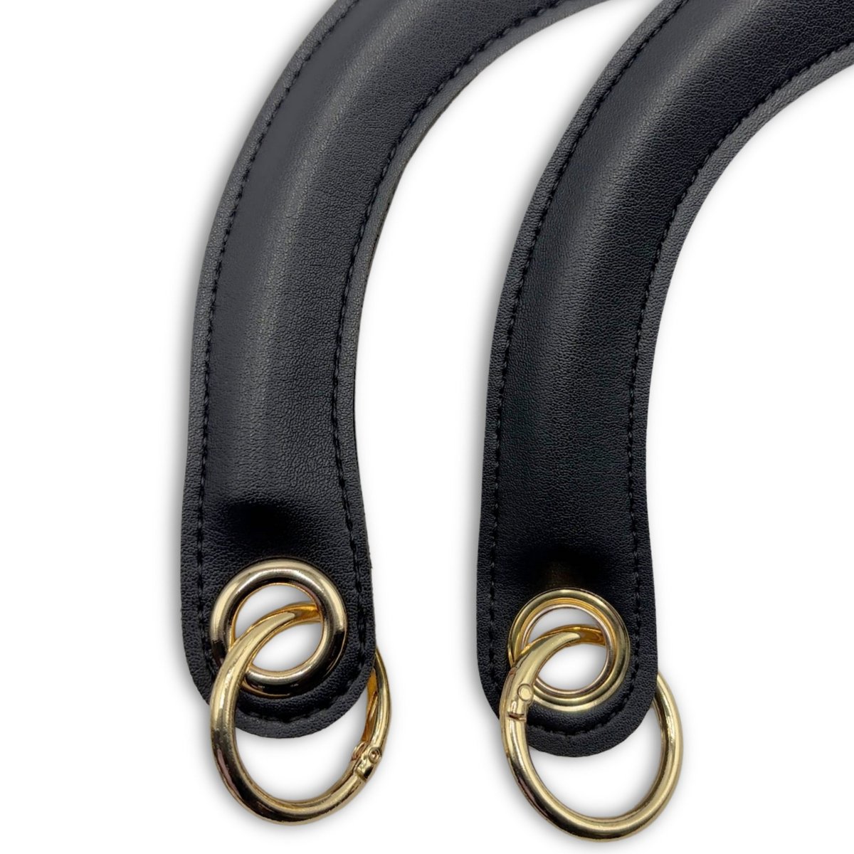 C-Modell-Taschengriff aus PU-Leder mit Feder-O-Ring-Clip