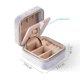 Vintage-Inspired Portable Velvet Travel Jewelry Box