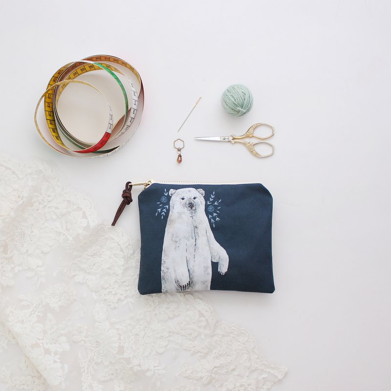 Boris the Polar Bear | Zipper Pouch | Storage Bag | Coin Purse