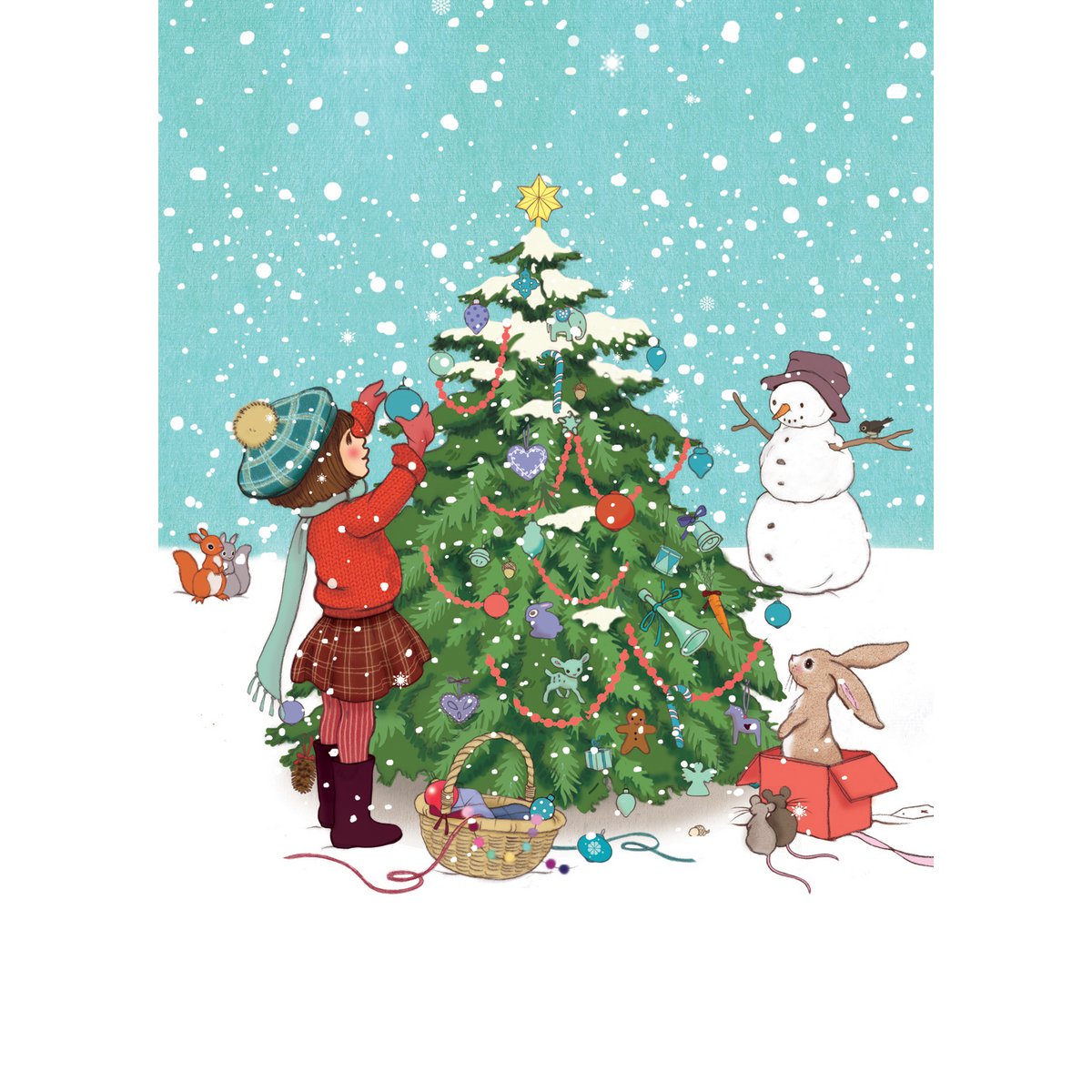 Postkarte sehr frohe Weihnachten