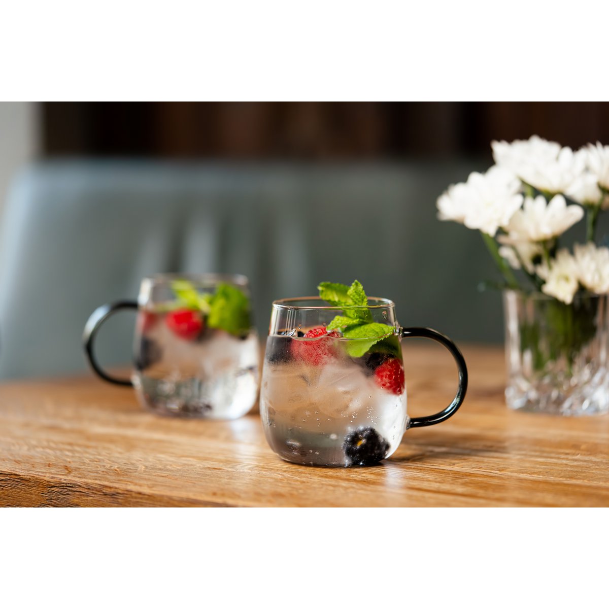 SET de 2 vasos monopar con mango gris 400 mlBOLLA 1159