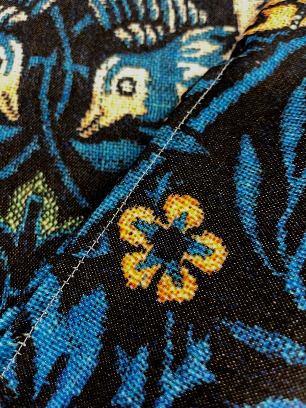 William Morris Moody Teal Avian Botanical Cushion Cover | WIM014