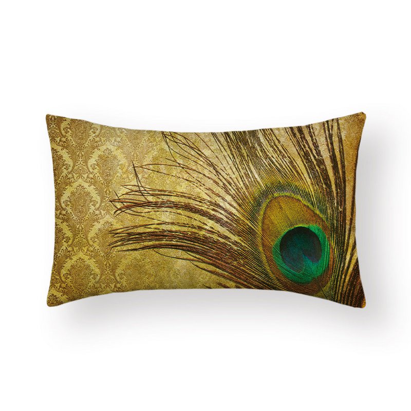 Kissenbezug Peacock - Gold Long