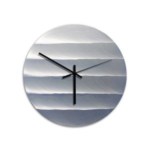 Wanduhr Aluminium geschliffen