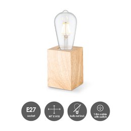 Home Sweet Home Rural table lamp Eliaz Square - 7/7/10cm