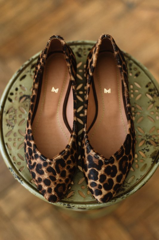 Klassiske ballerinaer i læder - Audrey - Leopard 34-42