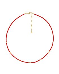 Collana con perline piccole - rossa