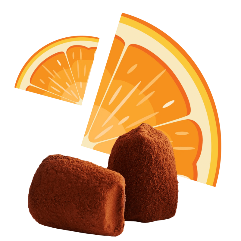 Truffes au chocolat à l'orange confite - Vrac