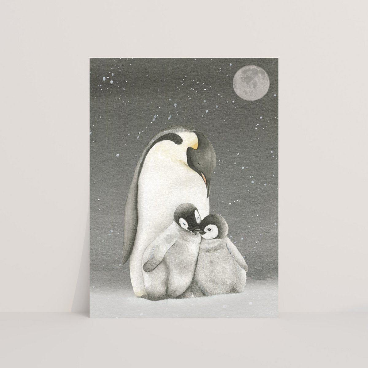 Pinguini da cartolina scuri