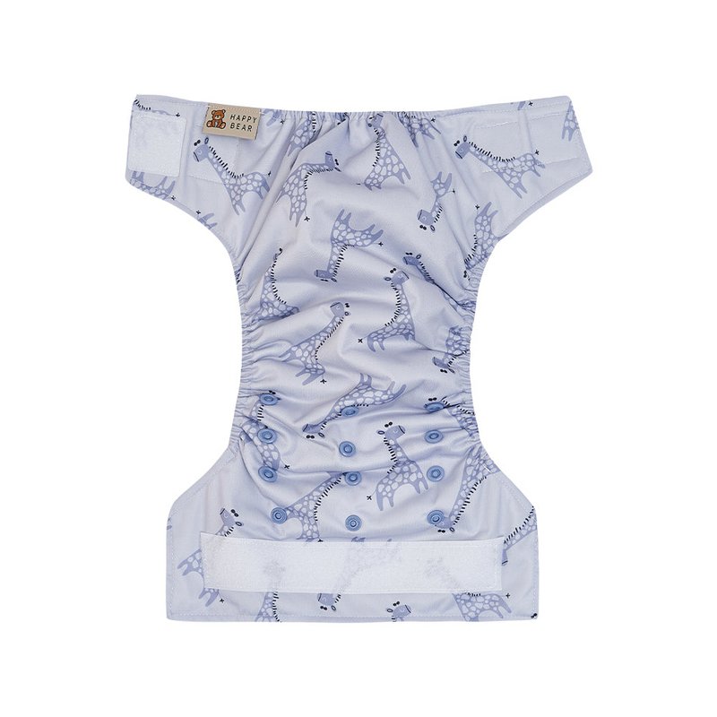 Washable day diaper | Blue Giraffe