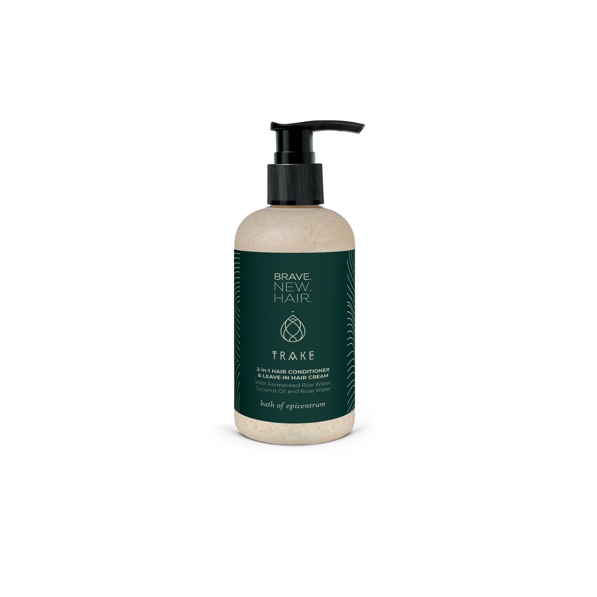 Trake Organic 2‑in‑1 Hair Conditioner & Leave‑In Cream – with Fermented Rice Water, Coconut Oil & Rose Water
