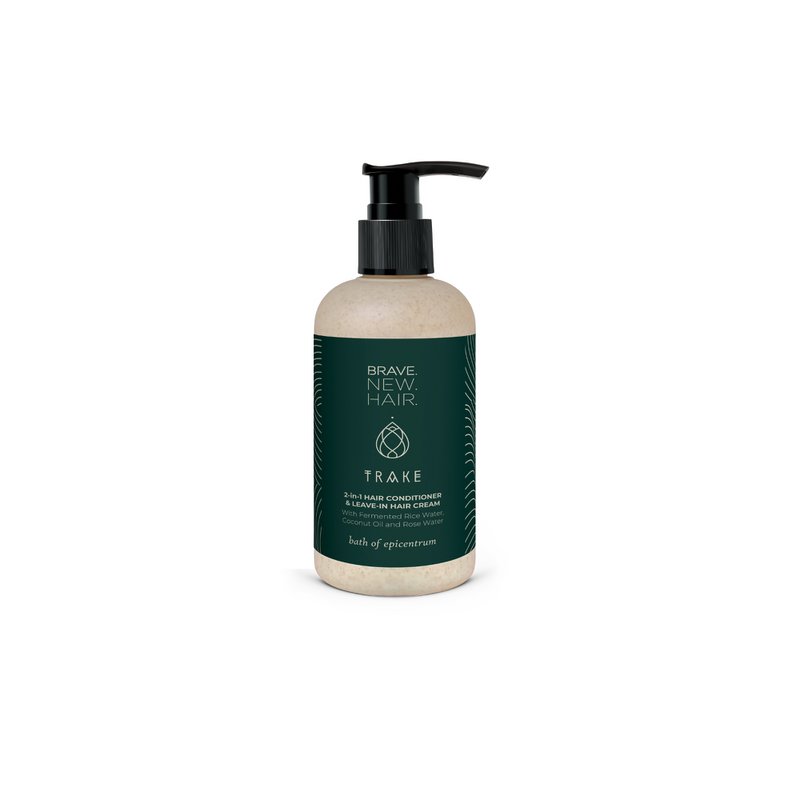 Trake Organic 2‑in‑1 Hair Conditioner & Leave‑In Cream – with Fermented Rice Water, Coconut Oil & Rose Water