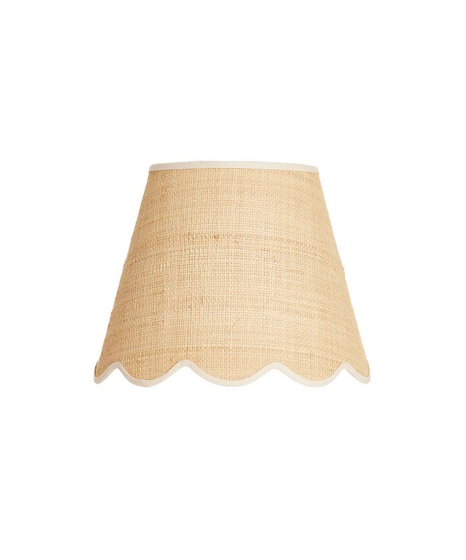 Lampada da tavolo in rafia e fiordaliso