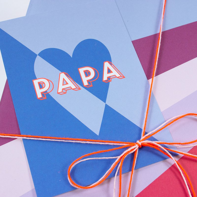 Postcard Papa from Recycling paper