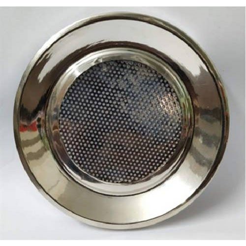 COUVERCLE EN LAITON FINITION NICKEL NET 11,5 cm