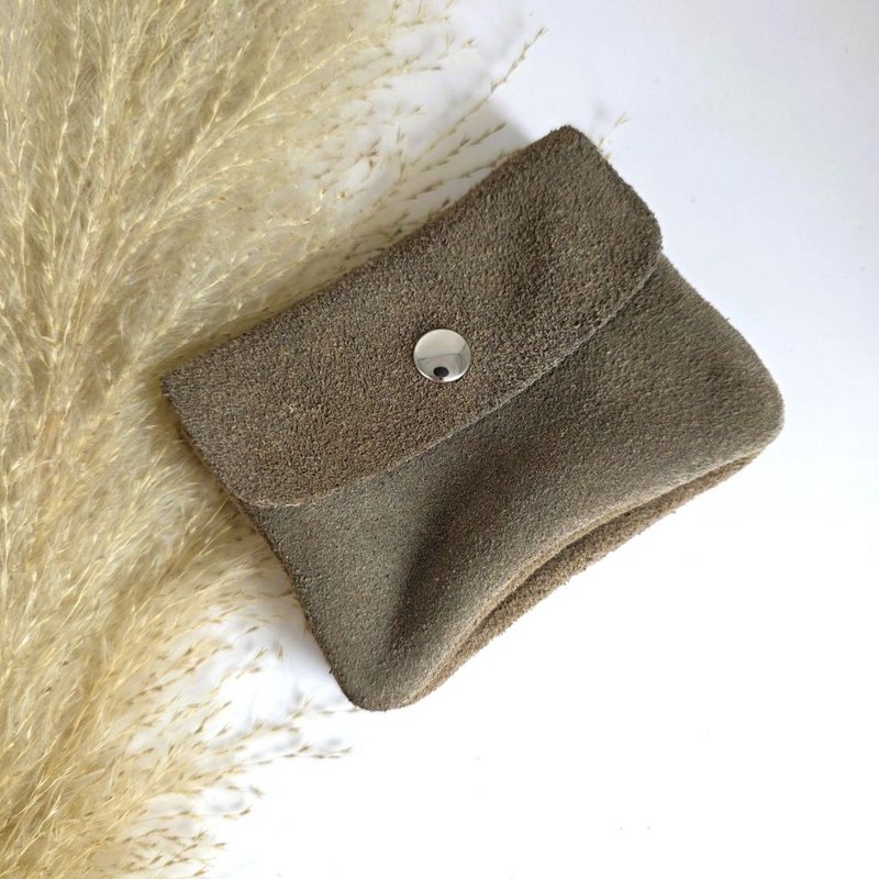 Mini pung i taupe ruskind