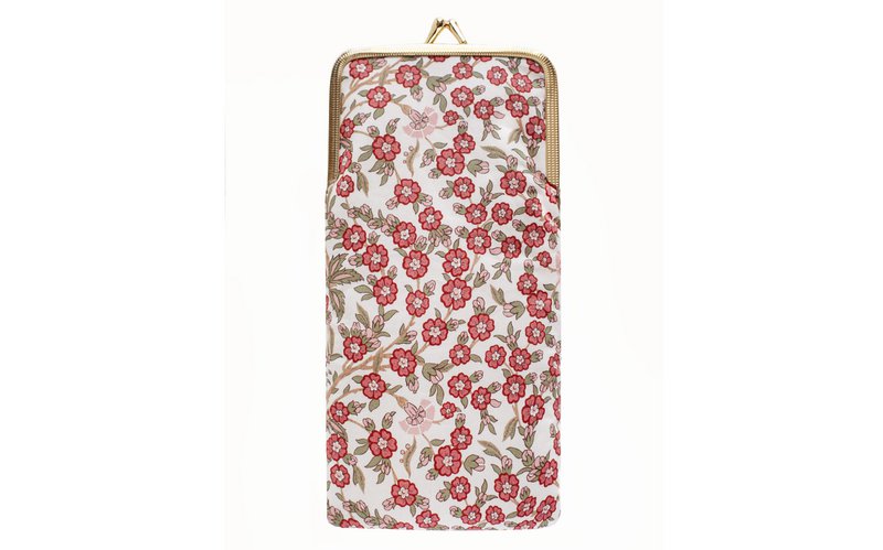 Handmade glasses case made from Liberty fabric | Nora / Pompadour | Padded