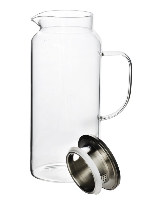 Moderne køkken kande med et borosilikat glas låg 1,9L 8x10,5x25,5 cm
