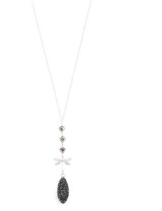 Lange libelleketting met "Black Silver Night" kristallen