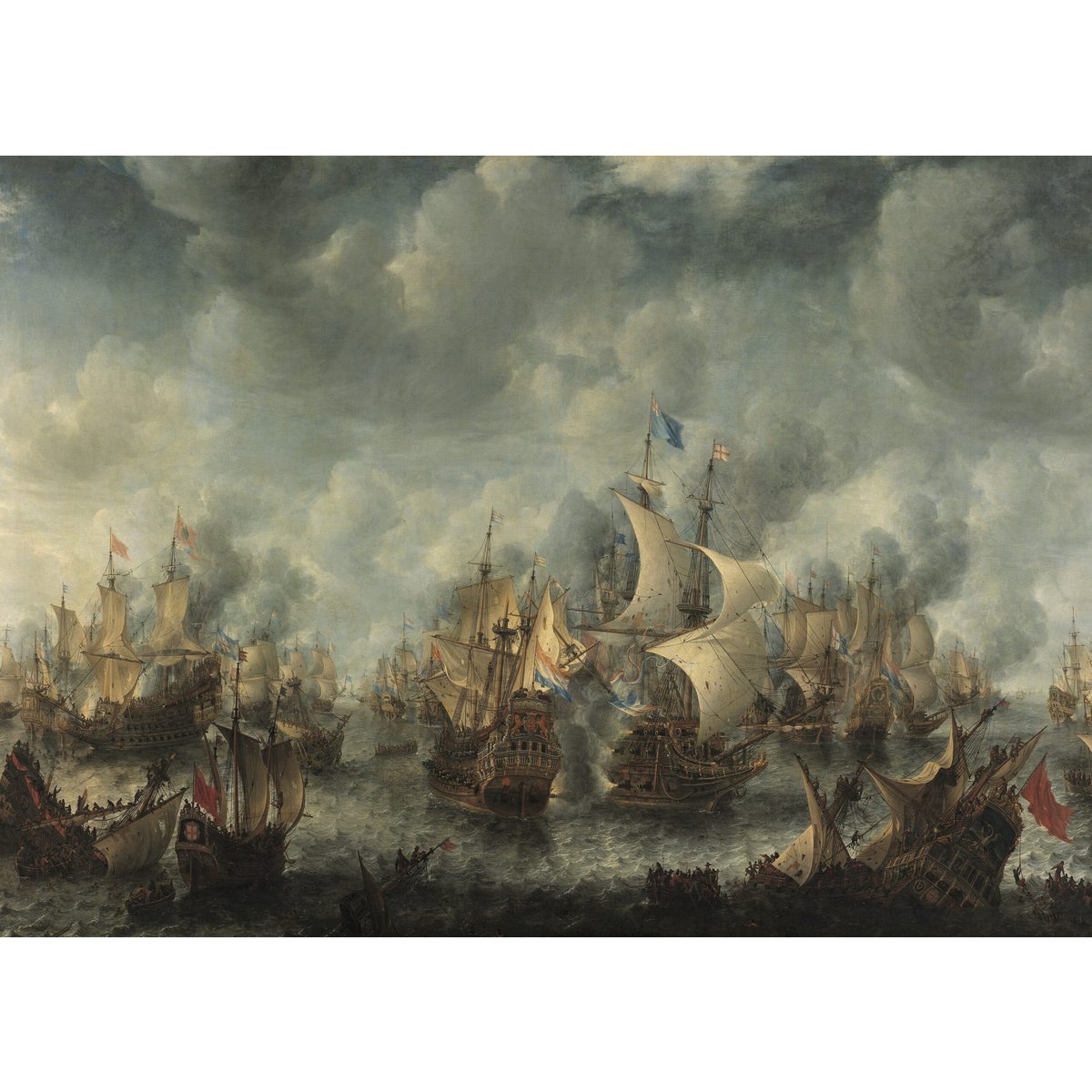 Poster Jan Abrahamsz van Beerstraten - Schlacht von Ter Heijde