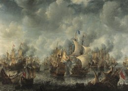 Poster Jan Abrahamsz van Beerstraten - Schlacht von Ter Heijde