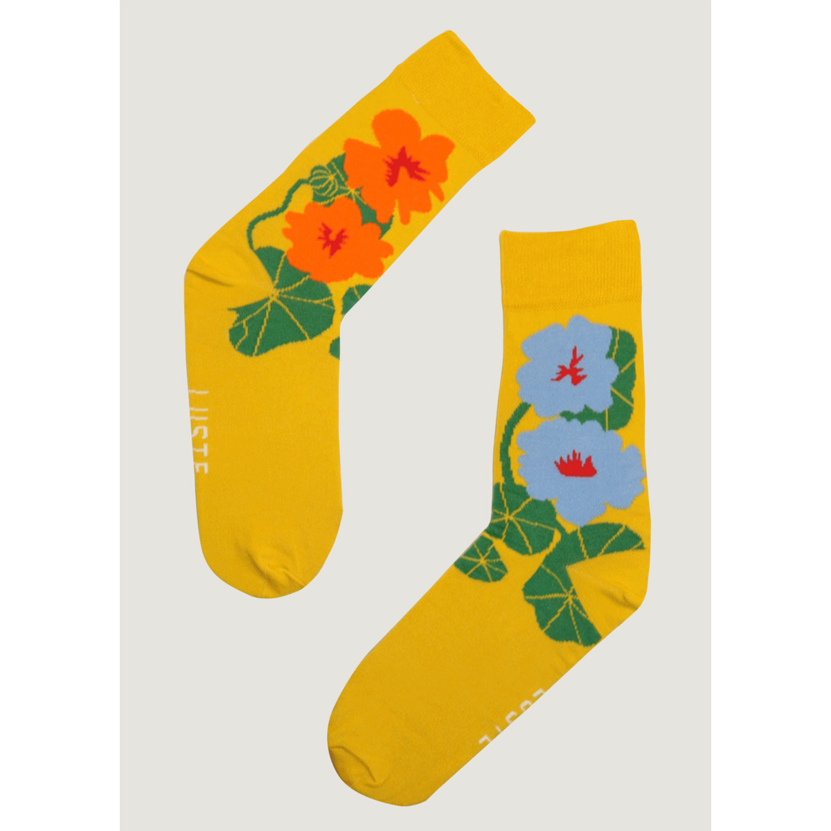 Stylische und bequeme nordisch inspirierte Baumwollsocken - Frische Socken Kapuzinerkresse
