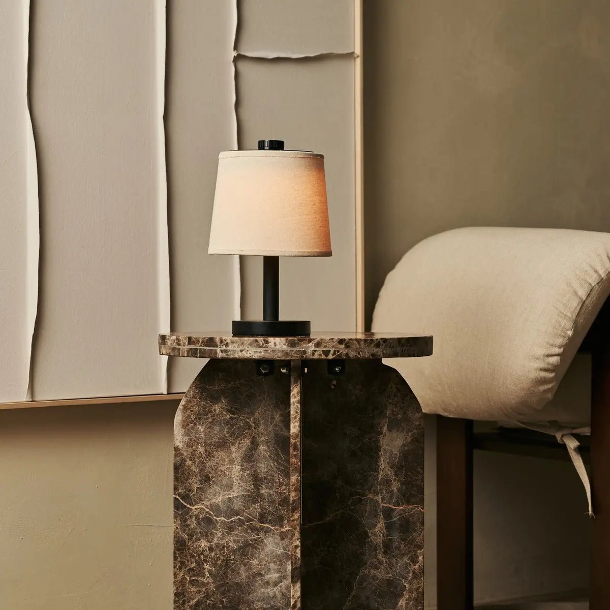 Lampe rechargeable en bois noir Rover