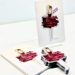 Tarjeta plegable Rose Ballet con imán