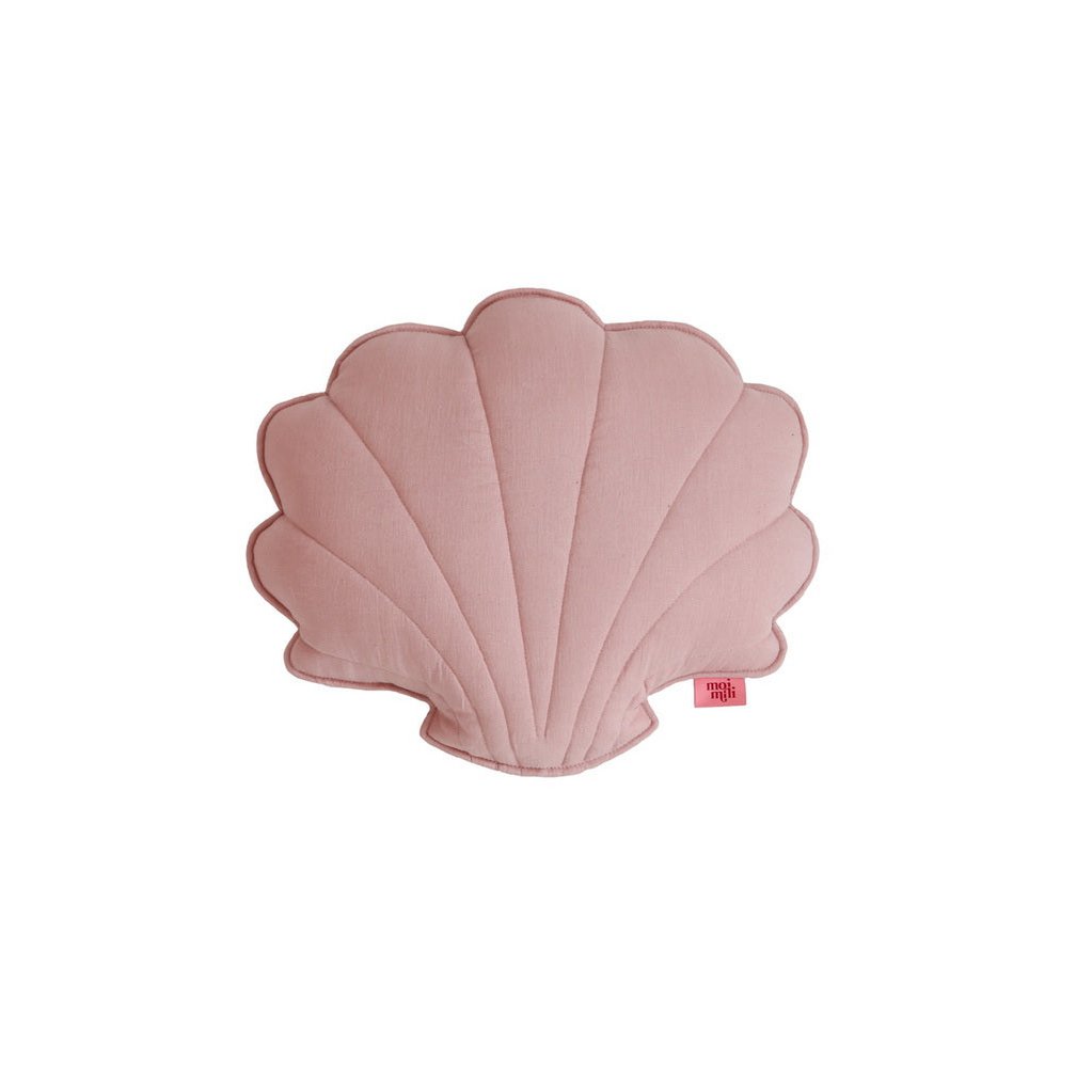 Oreiller en coquille de lin « Rose poudré »