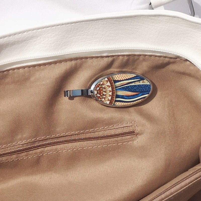 Sunset Waves : porte-clés et téléphone magnétiques design, pour sac à main, voiture, maison