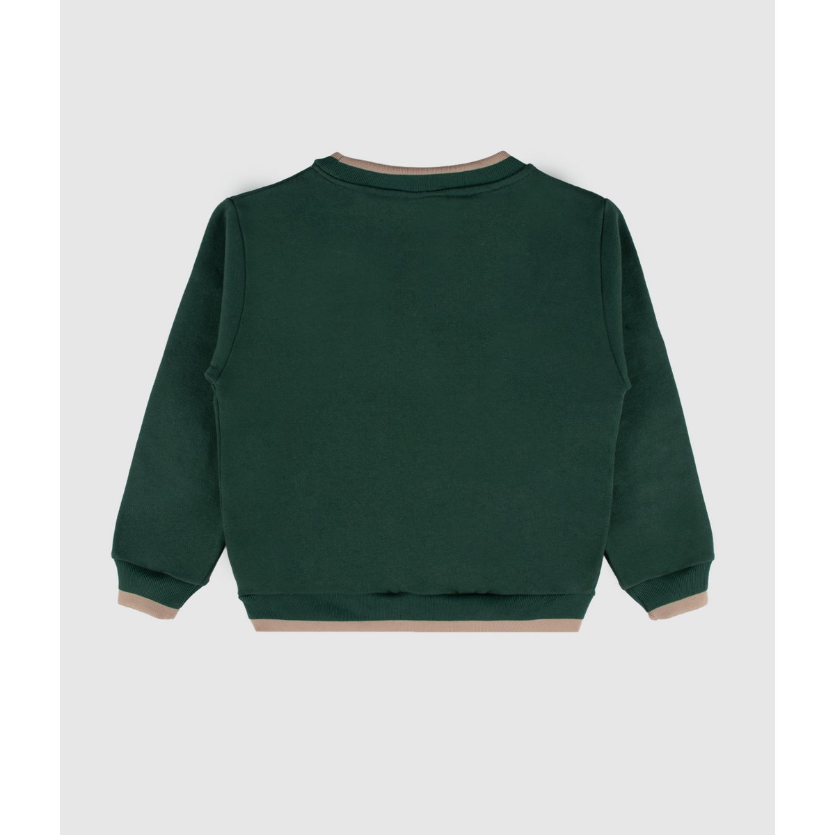 Sudadera de polar cepillado verde universitario