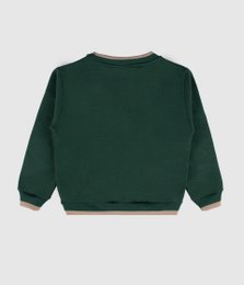 Sudadera de polar cepillado verde universitario