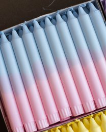 Bougies coniques - bicolores/pastel