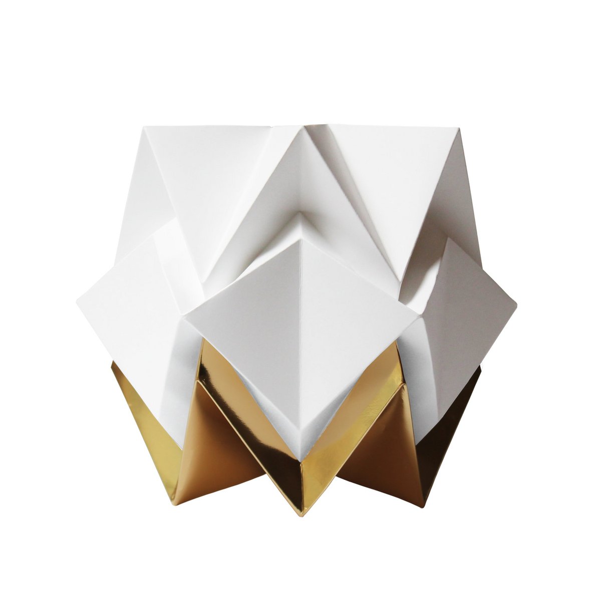 Tweekleurige origami papieren tafellamp - maat M