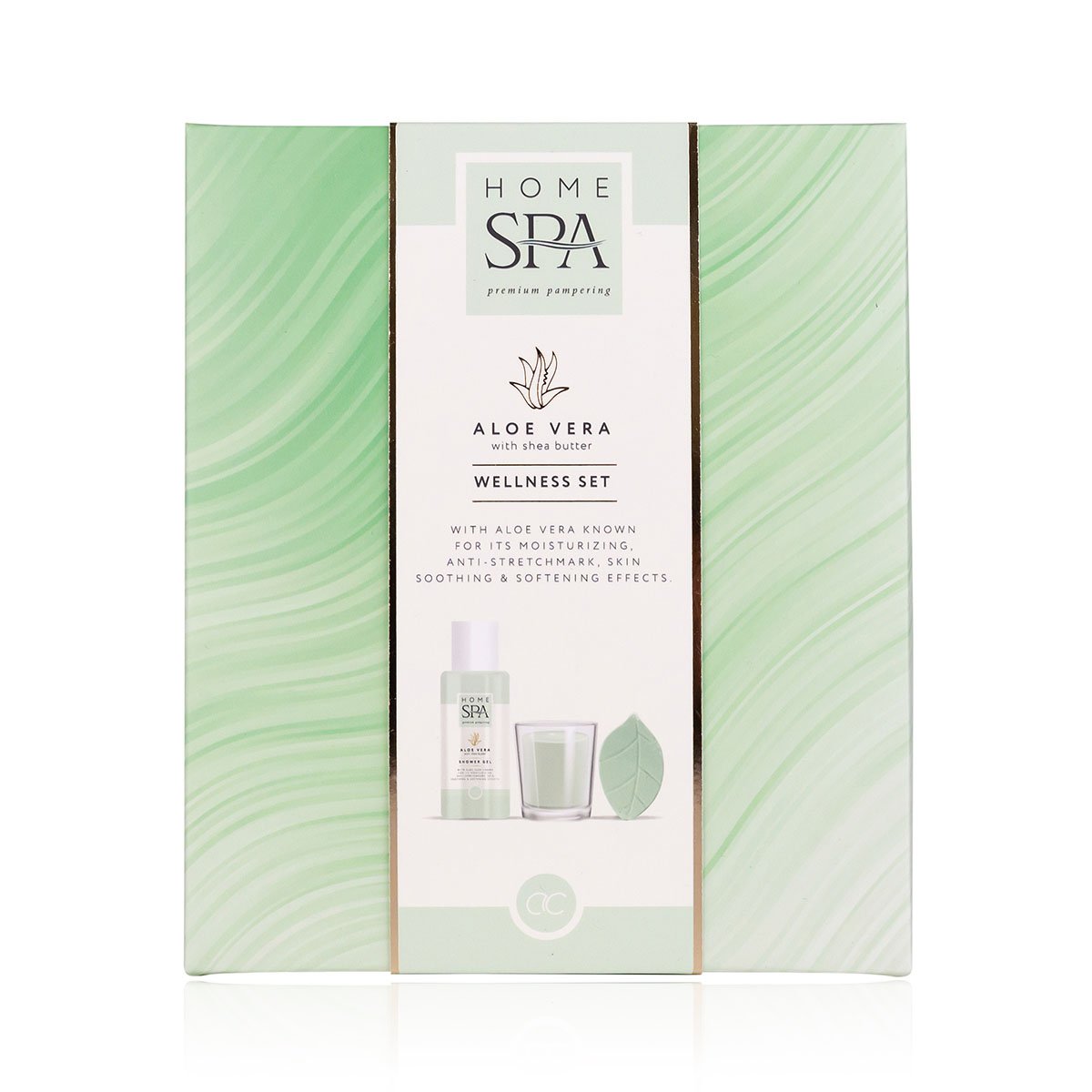 Spa de baignade Spa, en boîte à cadeaux avec bougie de parfum, parfum: Aloe Vera