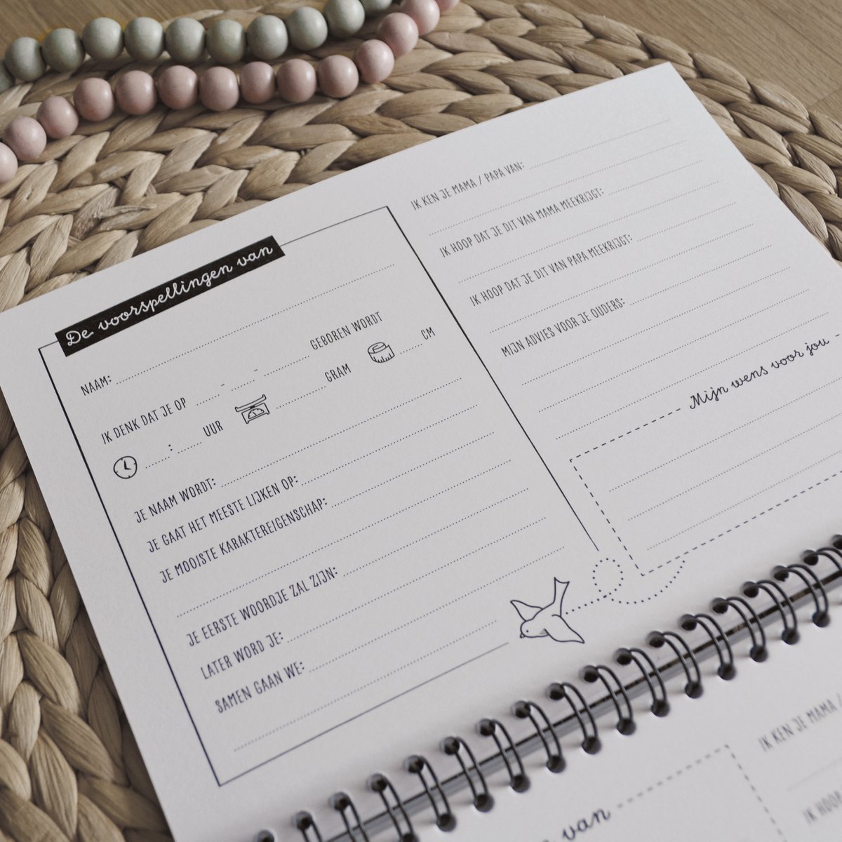 My baby shower fill-in book A5 | pink