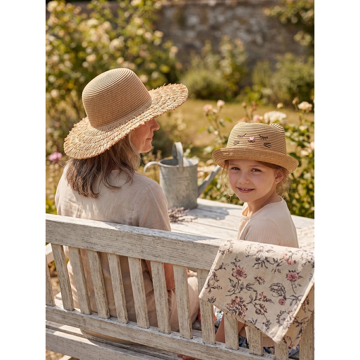 Hoed Beige Papierstro Zonnehoed