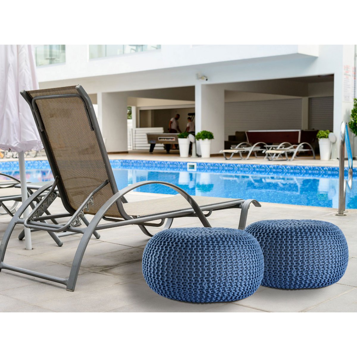 Pouf Outdoor Ø55cm stoel Pouf Terrace Pool Garden