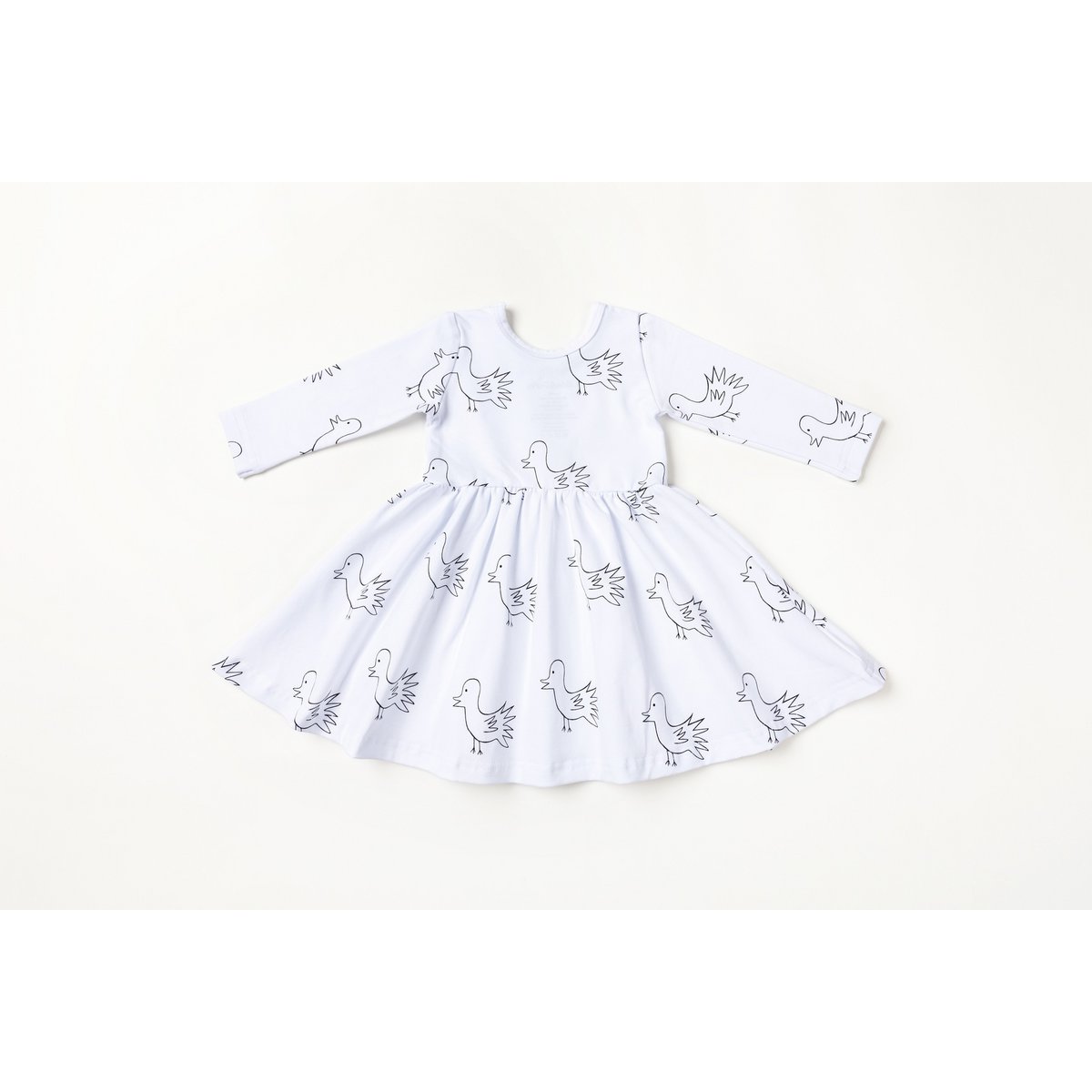 Langarmes Kleid mit Puppe-Doll den Vogel