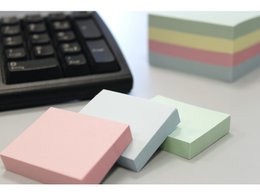 Info notes 50x40mm assorti pastel pak 12 blok blauw, roze, groen