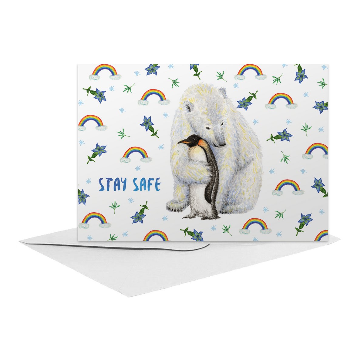 10 tarjetas de felicitación Take Care - juego con sobre incluido - tarjetas dobladas en una caja - formato A6 - ilustraciones pintadas por Mies