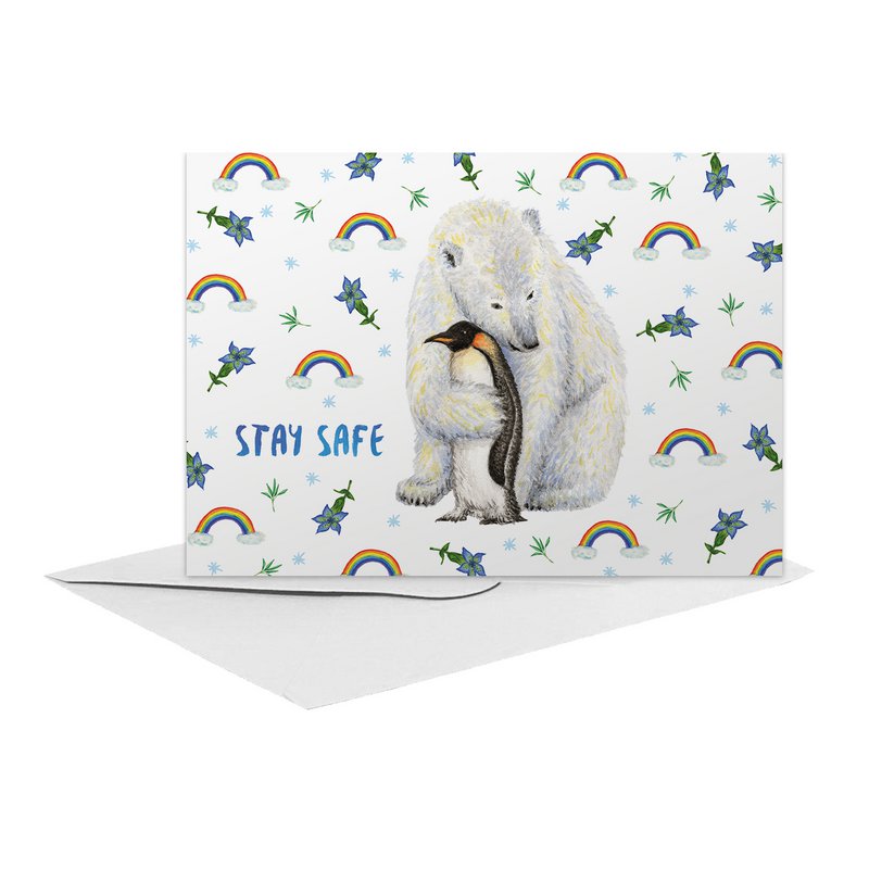 10 tarjetas de felicitación Take Care - juego con sobre incluido - tarjetas dobladas en una caja - formato A6 - ilustraciones pintadas por Mies