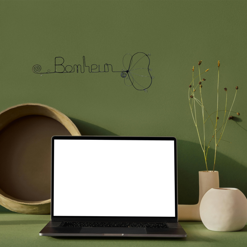 Ginkgo flower - "Happiness" - Wire wall decoration