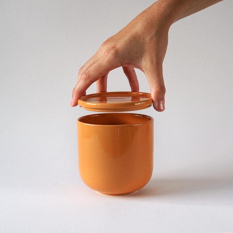 Bowl with lid MoxBowl Hollyhock - deep orange - 500ml