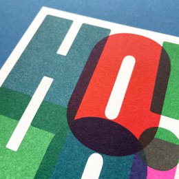 Postal Riso, tarjeta de Navidad, HoHo!, risografía, DIN A6
