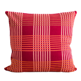 Ruth Pillow Red, weiche Jacquard-Strick-Baumwolle