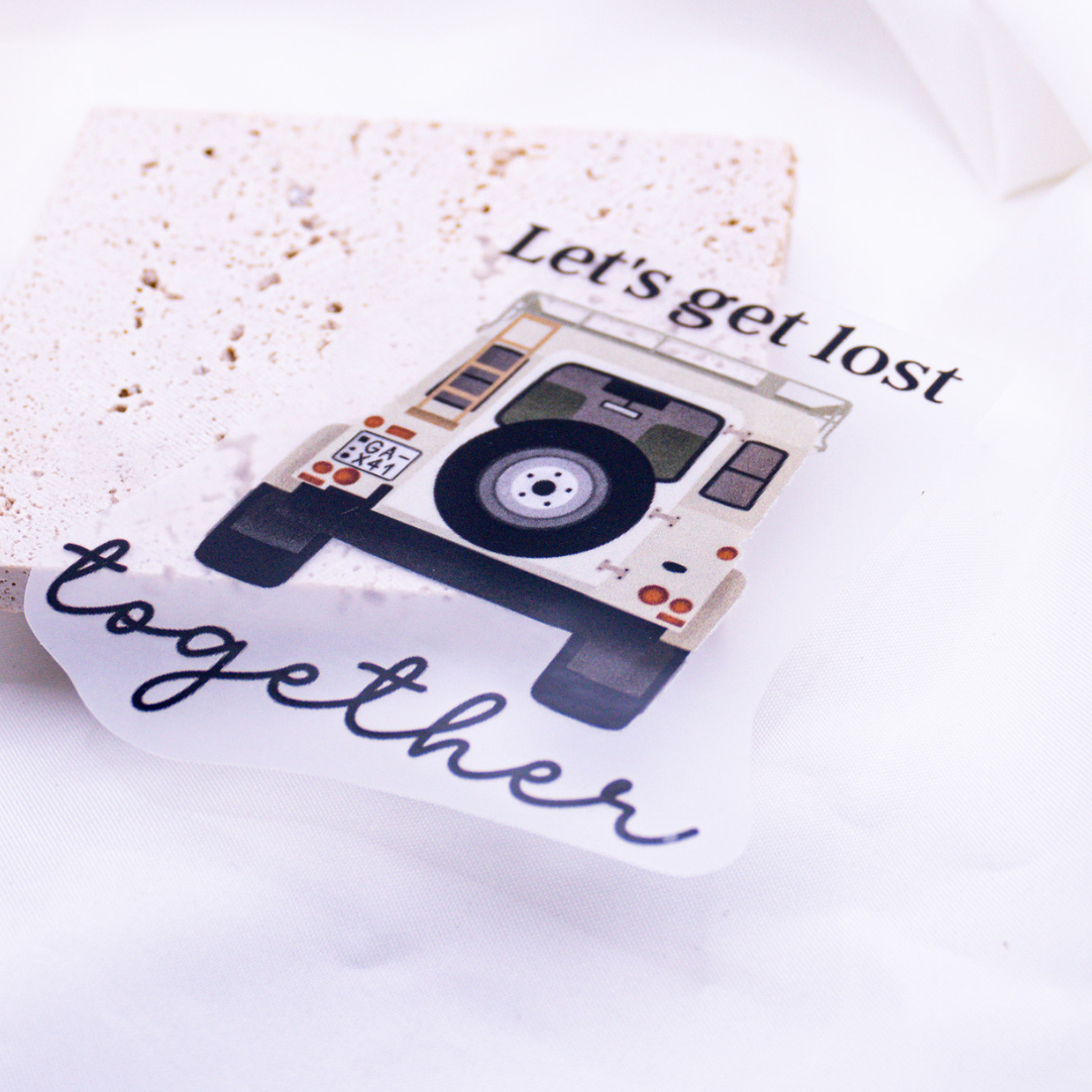 Iron-on Camper Van Patch Travel - Decorate Gift Shirt Iron On Patch "Let's get lost together"